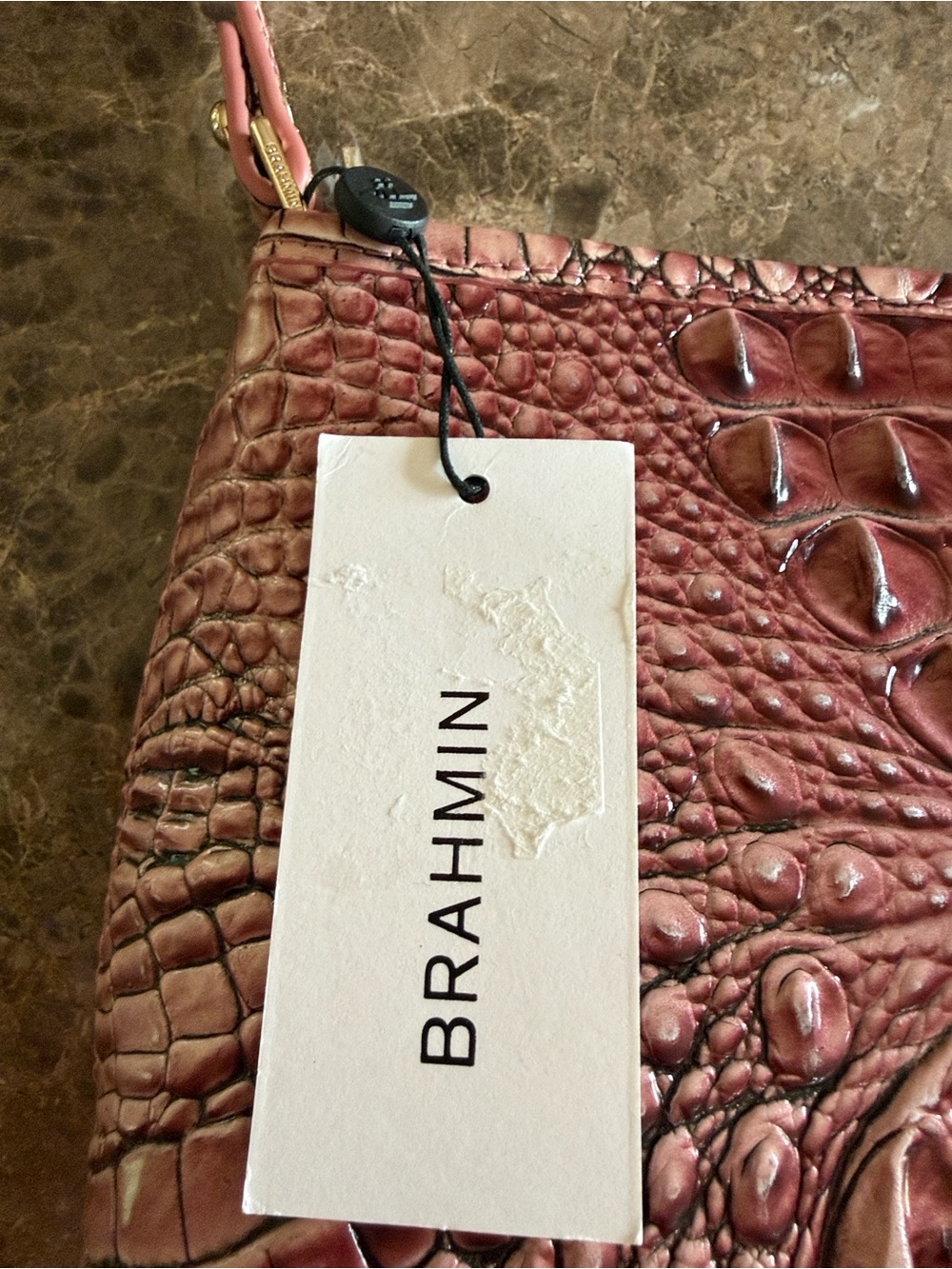 Brahmin Lorelei Dusty Pink Melbourne Genuine Leather Shoulder Bag, NWT - Picture 7 of 10